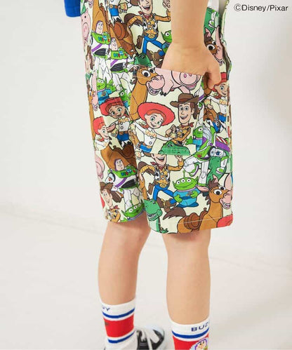 日本童裝 BREEZEx Disney ToyStory全印花短背帶褲 90-130cm 男童款 夏季 Jumpsuit