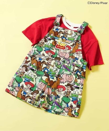 日本童裝 BREEZEx Disney ToyStory全印花短背帶褲 90-130cm 男童款 夏季 Jumpsuit