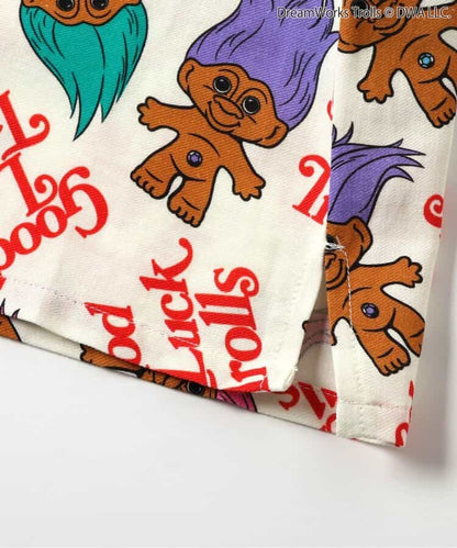 日本童裝 F.O.KIDS x Good Luck Trolls 全印花襯衫 80-150cm 男童款/女童款 夏季 TOPS 其他品牌童裝