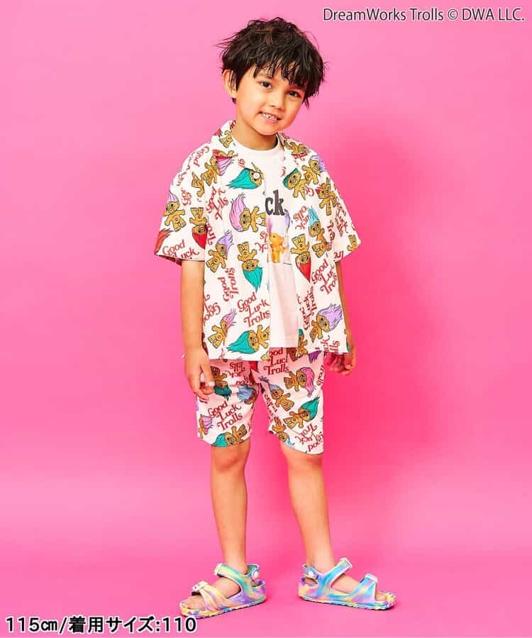 日本童裝 F.O.KIDS x Good Luck Trolls 印花短褲 80-150cm 男童款/女童款 夏季 PANTS 其他品牌童裝