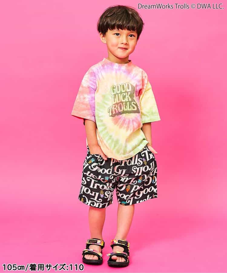 日本童裝 F.O.KIDS x Good Luck Trolls 扎染印花上衣 80-150cm 男童款/女童款 夏季 TOPS 其他品牌童裝