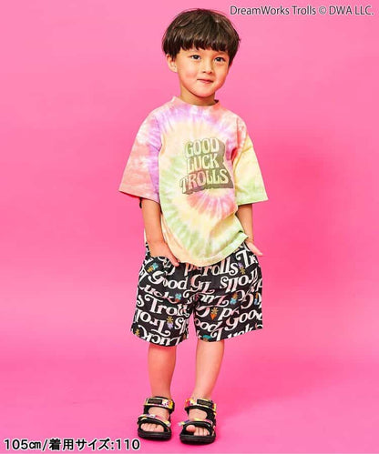 日本童裝 F.O.KIDS x Good Luck Trolls 扎染印花上衣 80-150cm 男童款/女童款 夏季 TOPS 其他品牌童裝