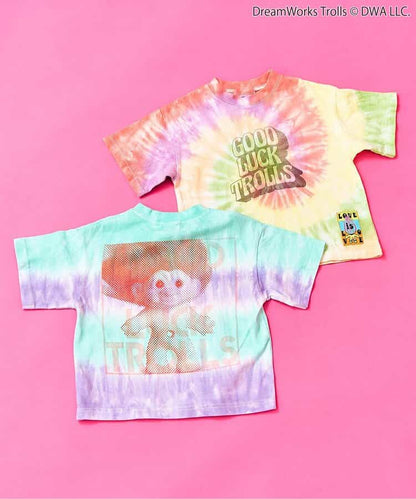 日本童裝 F.O.KIDS x Good Luck Trolls 扎染印花上衣 80-150cm 男童款/女童款 夏季 TOPS 其他品牌童裝