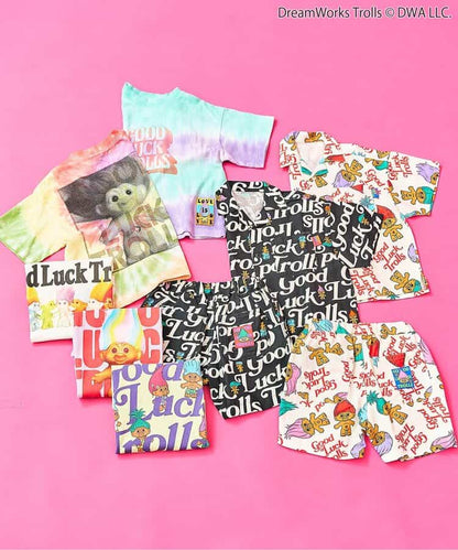 日本童裝 F.O.KIDS x Good Luck Trolls 扎染印花上衣 80-150cm 男童款/女童款 夏季 TOPS 其他品牌童裝