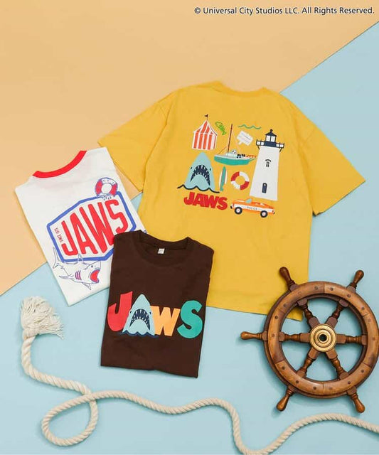 日本童裝 apres les cours x JAWS 親子裝 印花上衣 M 大人款 夏季 TOPS