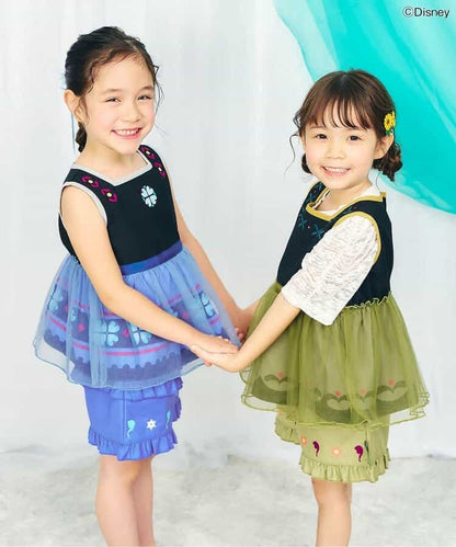 日本童裝 apres les cours x Disney Frozen 薄紗拼接背心 80-140cm 女童款 夏季 TOPS
