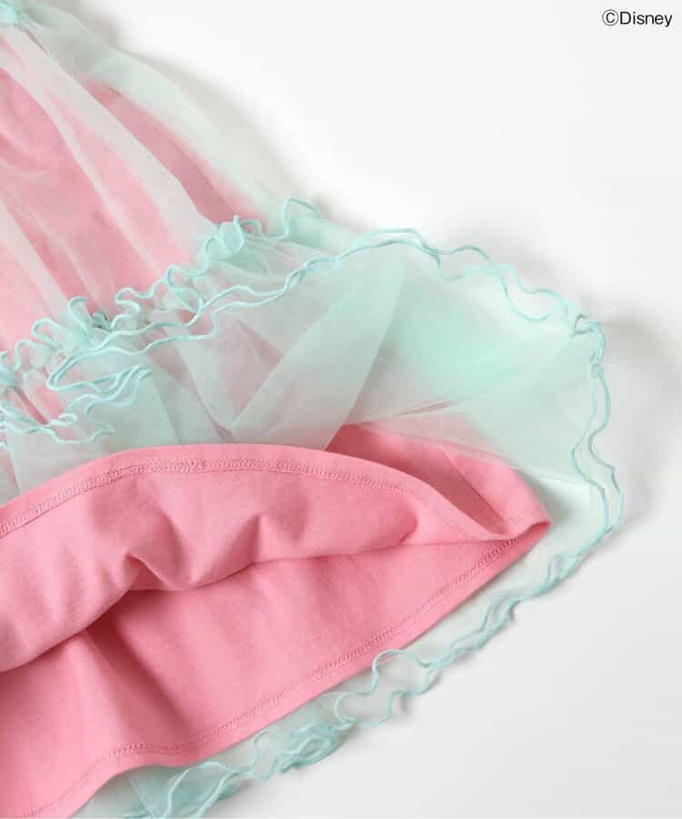 日本童裝 apres les cours x Disney Frozen/公主 假兩件薄紗連身裙 80-140cm 女童款 夏季 DRESSES