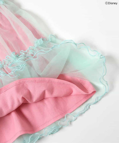 日本童裝 apres les cours x Disney Frozen/公主 假兩件薄紗連身裙 80-140cm 女童款 夏季 DRESSES