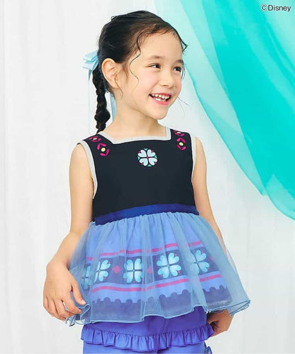 日本童裝 apres les cours x Disney Frozen 薄紗拼接背心 80-140cm 女童款 夏季 TOPS