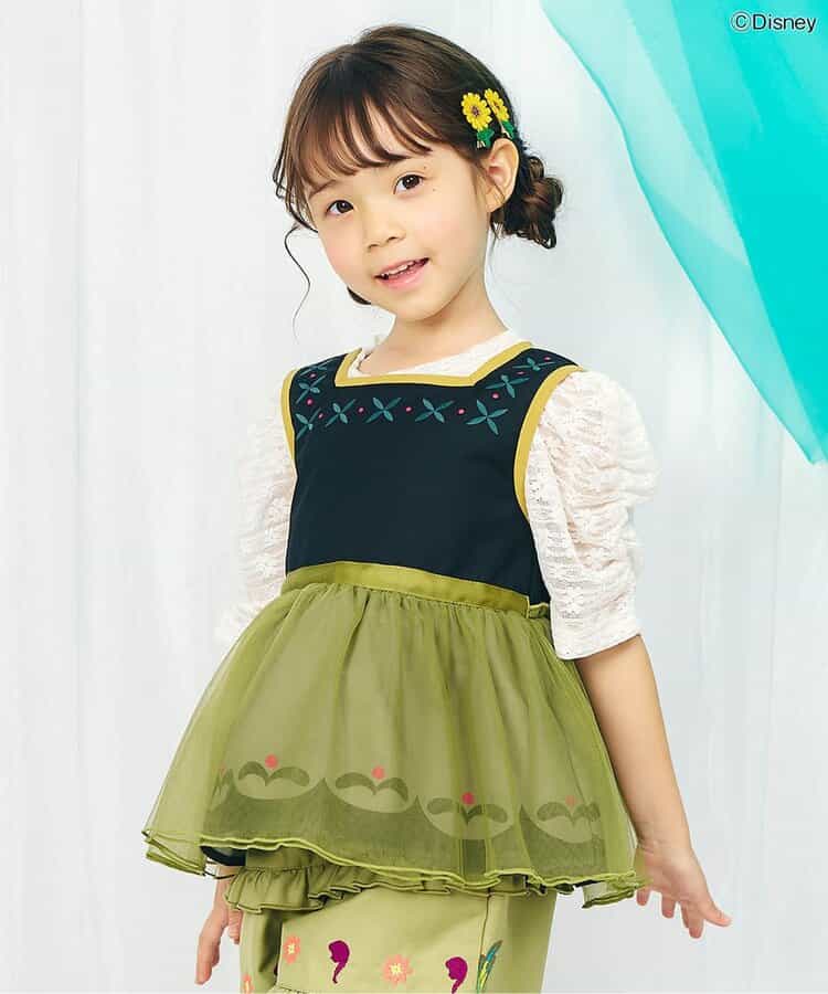 日本童裝 apres les cours x Disney Frozen 薄紗拼接背心 80-140cm 女童款 夏季 TOPS
