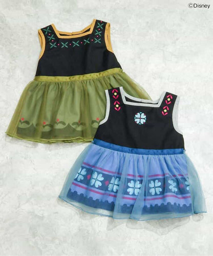 日本童裝 apres les cours x Disney Frozen 薄紗拼接背心 80-140cm 女童款 夏季 TOPS