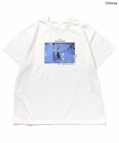 日本童裝 apres les cours x Disney Frozen/公主 親子裝 印花上衣 M 大人款 夏季 TOPS