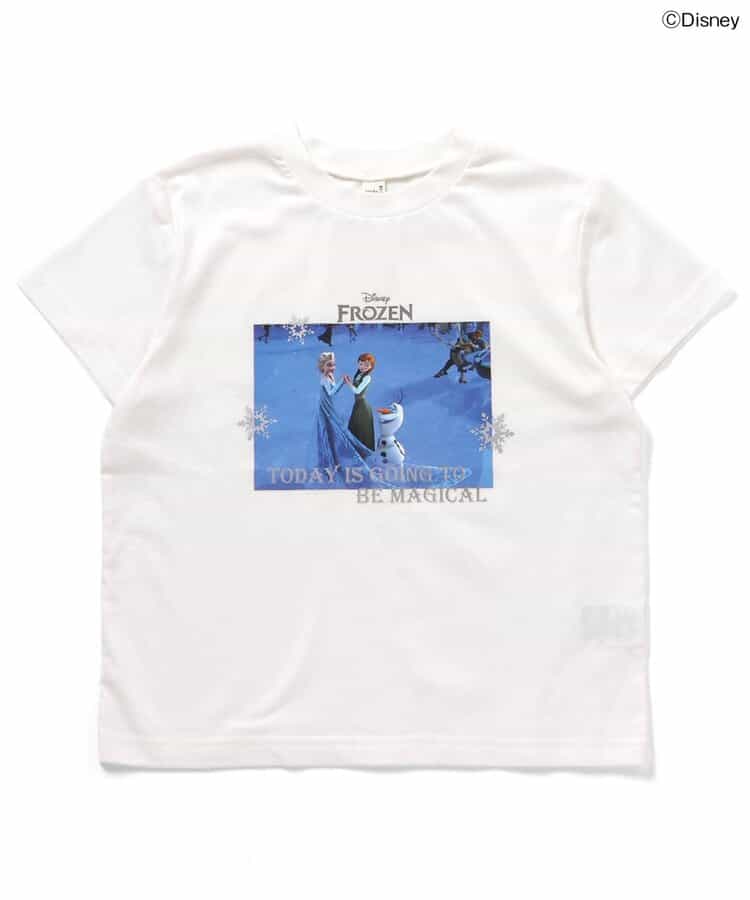 日本童裝 apres les cours x Disney Frozen/公主 親子裝 印花上衣 80-140cm 女童款 夏季 TOPS