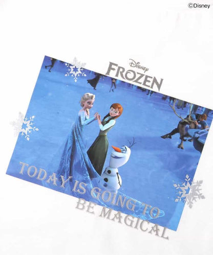 日本童裝 apres les cours x Disney Frozen/公主 親子裝 印花上衣 80-140cm 女童款 夏季 TOPS