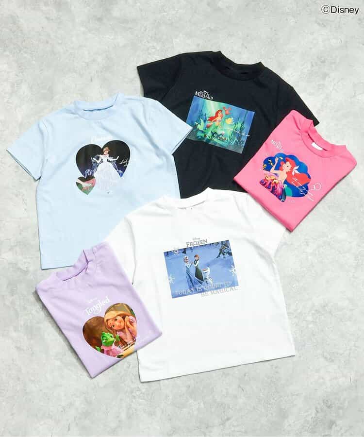 日本童裝 apres les cours x Disney Frozen/公主 親子裝 印花上衣 80-140cm 女童款 夏季 TOPS