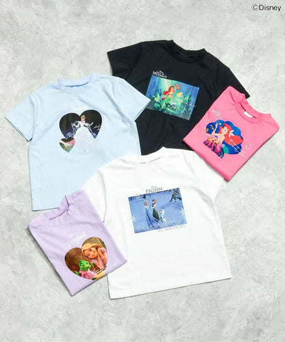 日本童裝 apres les cours x Disney Frozen/公主 親子裝 印花上衣 80-140cm 女童款 夏季 TOPS