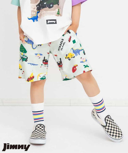 日本童裝 BREEZE x Jimny 全印花短褲 80-140cm 男童款 夏季 PANTS