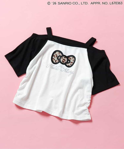 日本童裝 algy x Sanrio Hello Kitty 露肩款上衣 130-160cm 女童款 夏季  TOPS  其他品牌童裝