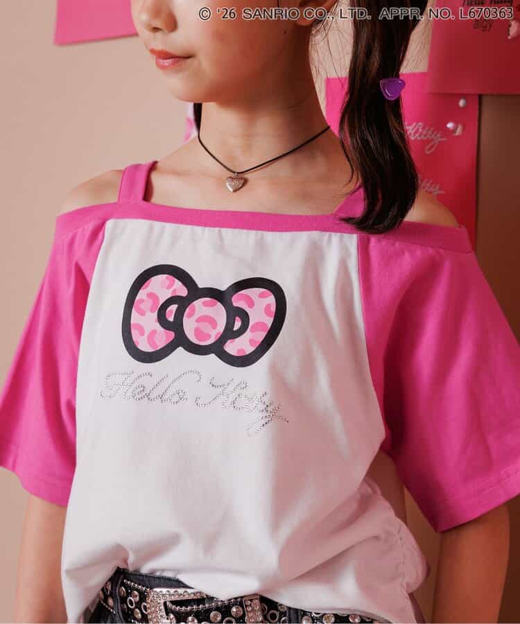日本童裝 algy x Sanrio Hello Kitty 露肩款上衣 130-160cm 女童款 夏季  TOPS  其他品牌童裝
