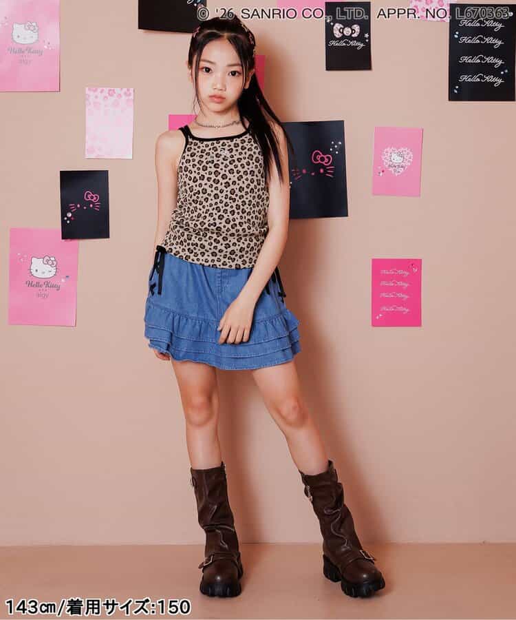 日本童裝 algy x Sanrio Hello Kitty 吊帶上衣 130-160cm 女童款 夏季  TOPS  其他品牌童裝