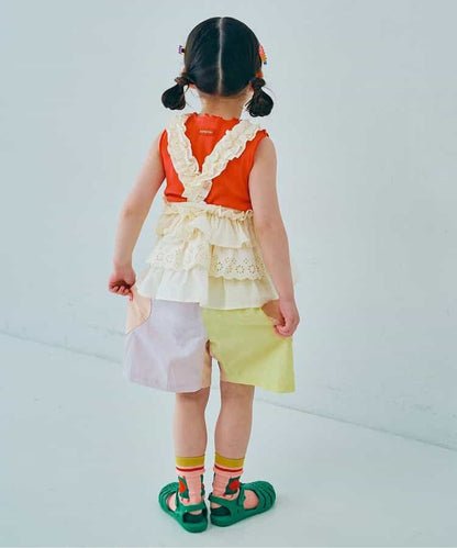 日本童裝 p.premier 荷葉邊吊帶背心/半裙 80-140cm 女童款 夏季  TOPS SKIRTS