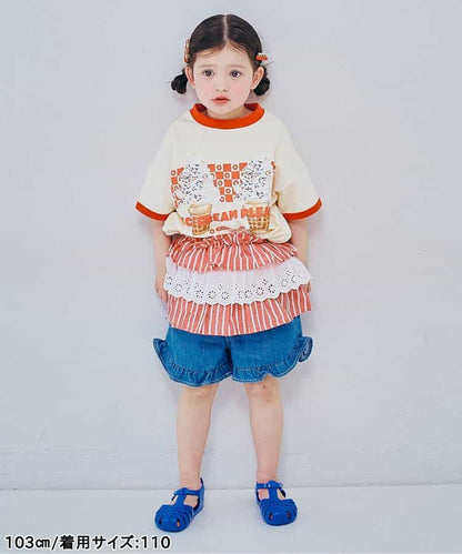 日本童裝 p.premier 荷葉邊吊帶背心/半裙 80-140cm 女童款 夏季  TOPS SKIRTS
