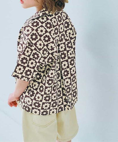 日本童裝 p.premier 全印花襯衫 80-140cm 男童款 夏季  TOPS