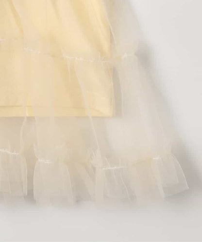 日本童裝 p.premier 彩虹字母拼接薄紗上衣 80-140cm 女童款 夏季  TOPS
