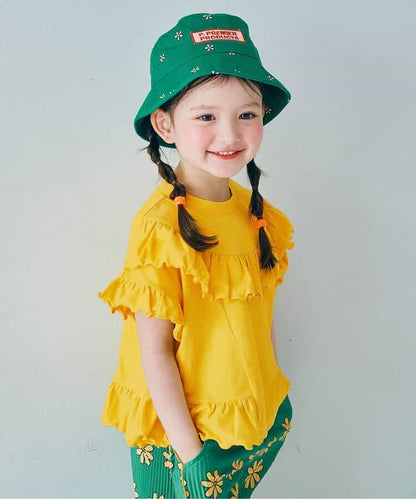日本童裝 p.premier 彈性荷葉邊寬鬆上衣 80-140cm 女童款 夏季  TOPS