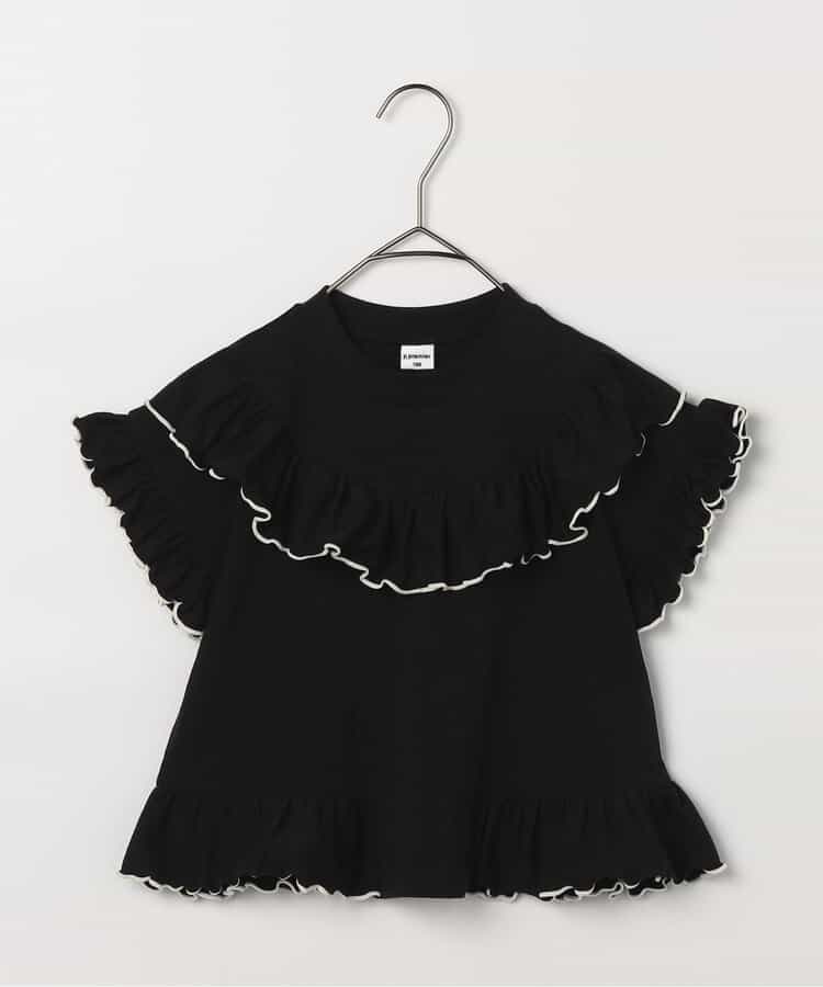日本童裝 p.premier 彈性荷葉邊寬鬆上衣 80-140cm 女童款 夏季  TOPS