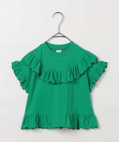 日本童裝 p.premier 彈性荷葉邊寬鬆上衣 80-140cm 女童款 夏季  TOPS