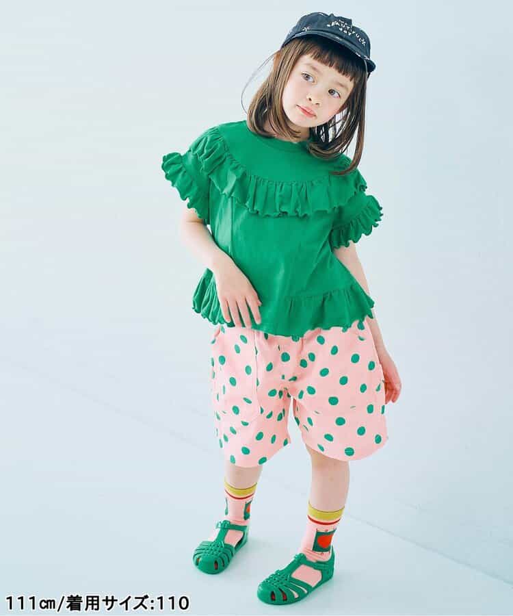 日本童裝 p.premier 彈性荷葉邊寬鬆上衣 80-140cm 女童款 夏季  TOPS