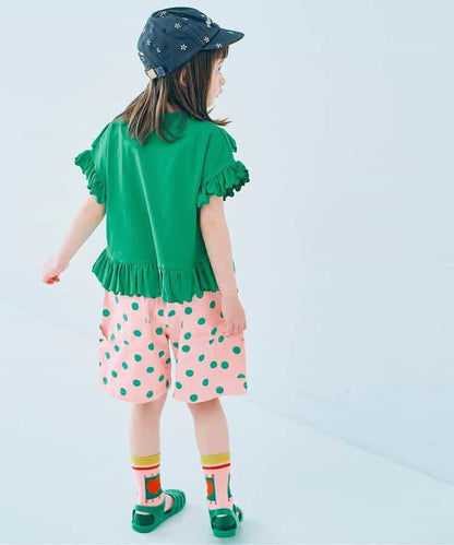 日本童裝 p.premier 彈性荷葉邊寬鬆上衣 80-140cm 女童款 夏季  TOPS