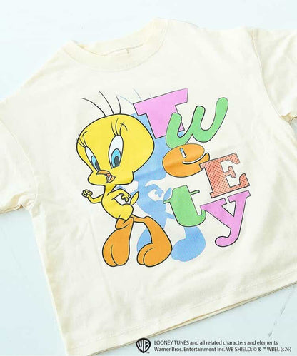 日本童裝 p.premier TWEETY BIG印花上衣 80-140cm 男童款/女童款  夏季 TOPS