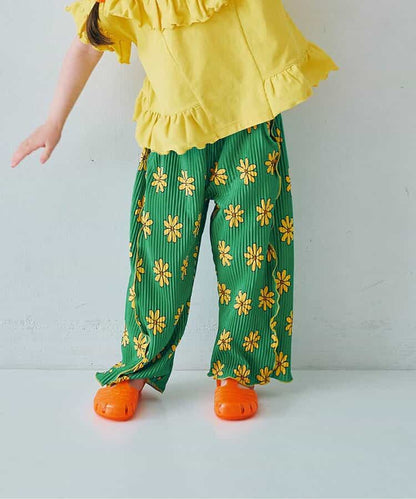 日本童裝 p.premier 輕盈透氣褶襉寬褲 80-140cm 女童款  夏季 PANTS