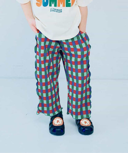 日本童裝 p.premier 輕盈透氣褶襉寬褲 80-140cm 女童款  夏季 PANTS