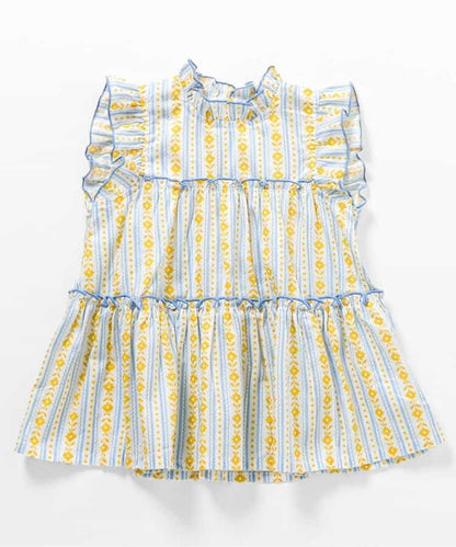 日本童裝 apres les cours 無袖荷葉邊上衣 90-130cm 女童款 夏季 DRESSES