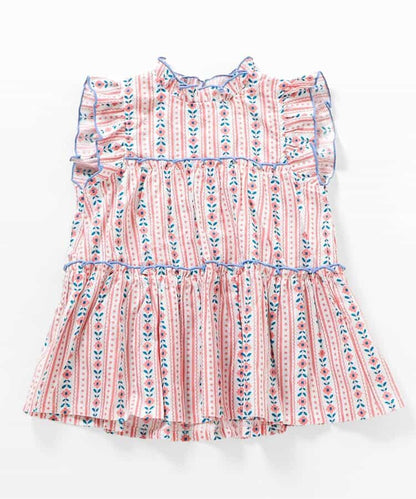 日本童裝 apres les cours 無袖荷葉邊上衣 90-130cm 女童款 夏季 DRESSES
