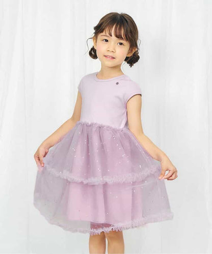 日本童裝 apres les cours 薄紗拼接連身裙 80-140cm 女童款 夏季 DRESSES 面試/宴會/表演