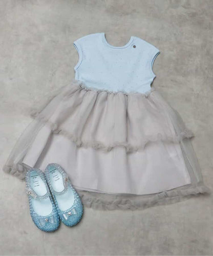 日本童裝 apres les cours 薄紗拼接連身裙 80-140cm 女童款 夏季 DRESSES 面試/宴會/表演