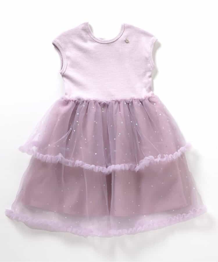日本童裝 apres les cours 薄紗拼接連身裙 80-140cm 女童款 夏季 DRESSES 面試/宴會/表演