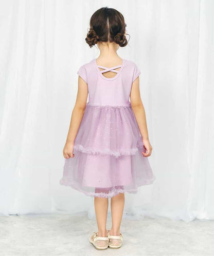日本童裝 apres les cours 薄紗拼接連身裙 80-140cm 女童款 夏季 DRESSES 面試/宴會/表演