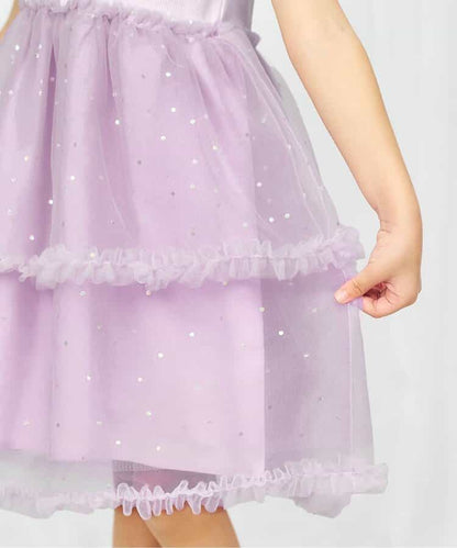 日本童裝 apres les cours 薄紗拼接連身裙 80-140cm 女童款 夏季 DRESSES 面試/宴會/表演