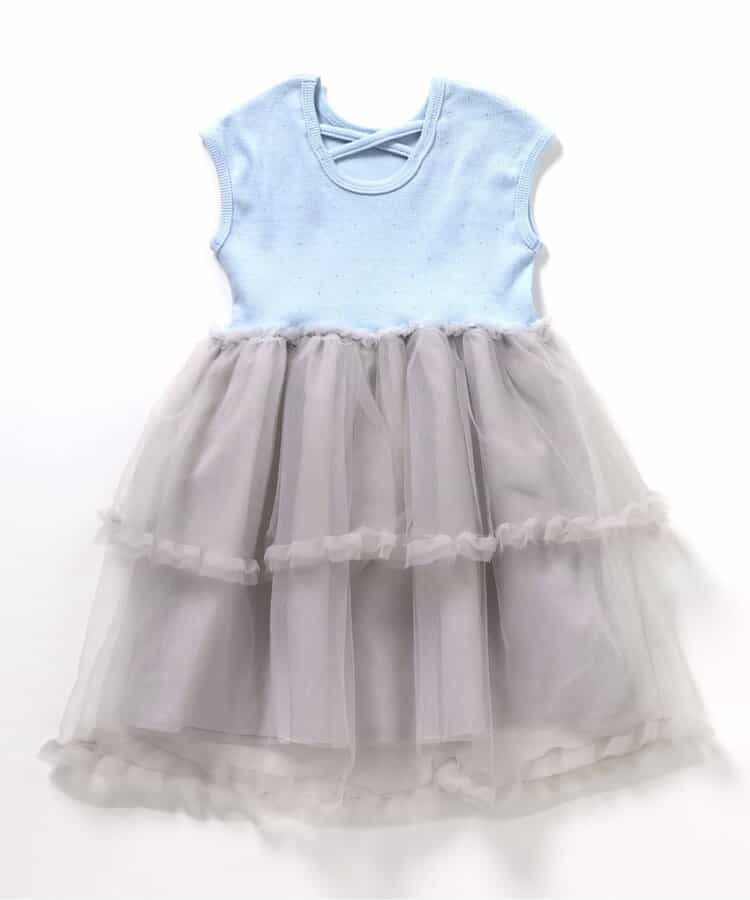 日本童裝 apres les cours 薄紗拼接連身裙 80-140cm 女童款 夏季 DRESSES 面試/宴會/表演
