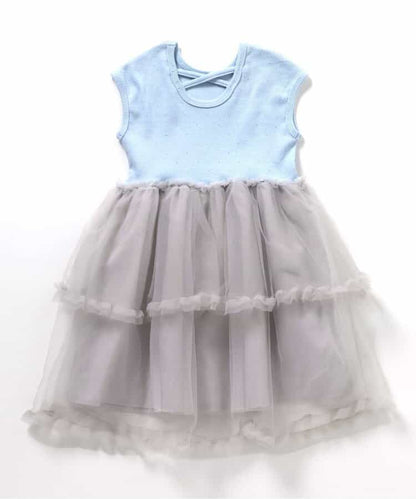 日本童裝 apres les cours 薄紗拼接連身裙 80-140cm 女童款 夏季 DRESSES 面試/宴會/表演
