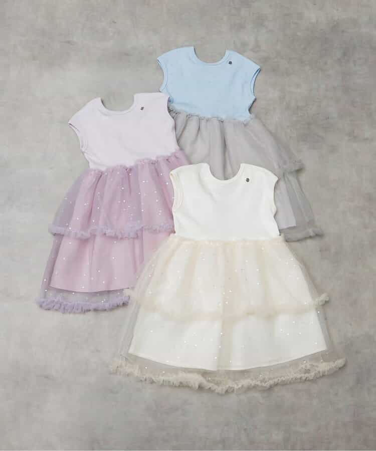 日本童裝 apres les cours 薄紗拼接連身裙 80-140cm 女童款 夏季 DRESSES 面試/宴會/表演