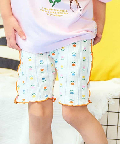 日本童裝 apres les cours 華夫格 彈力褲 80-130cm 女童款 夏季 PANTS