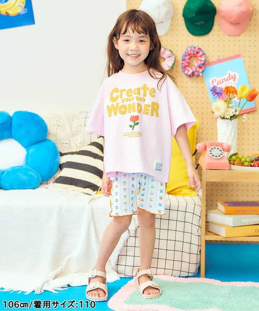 日本童裝 apres les cours 華夫格 彈力褲 80-130cm 女童款 夏季 PANTS