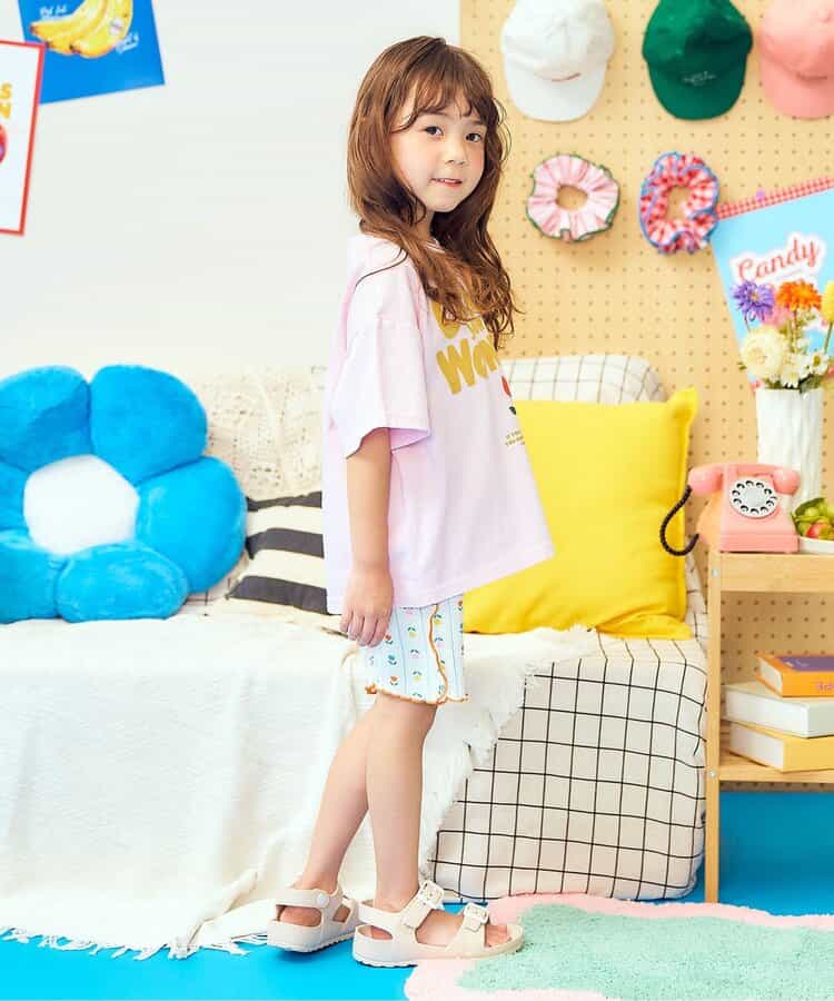 日本童裝 apres les cours 華夫格 彈力褲 80-130cm 女童款 夏季 PANTS