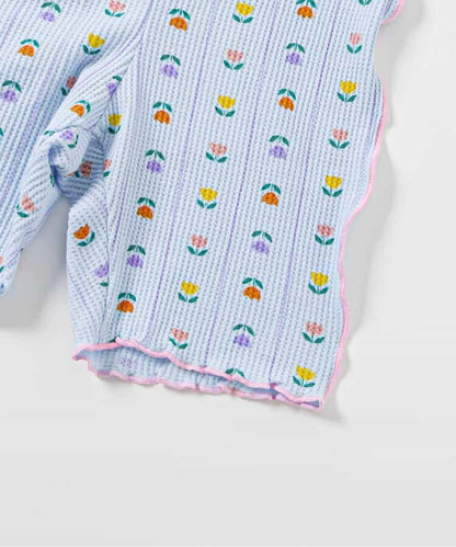 日本童裝 apres les cours 華夫格 彈力褲 80-130cm 女童款 夏季 PANTS